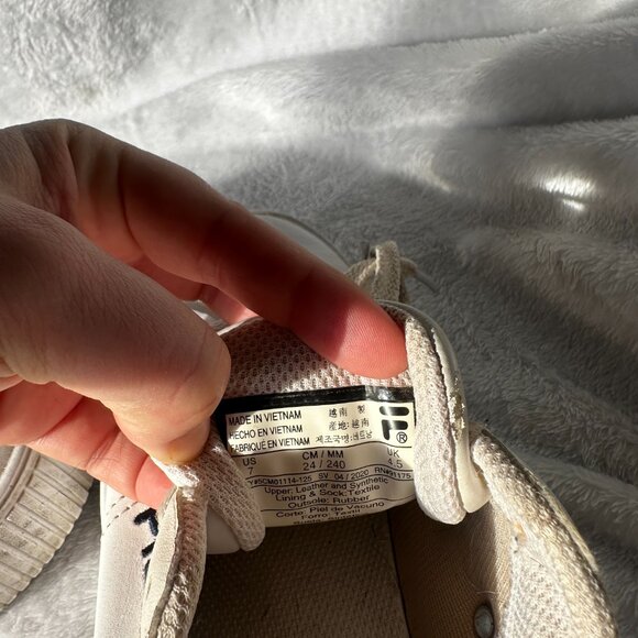 FILA Chunky Women's White Leather Panache Sneakers Size 7 - Picture 7 of 7